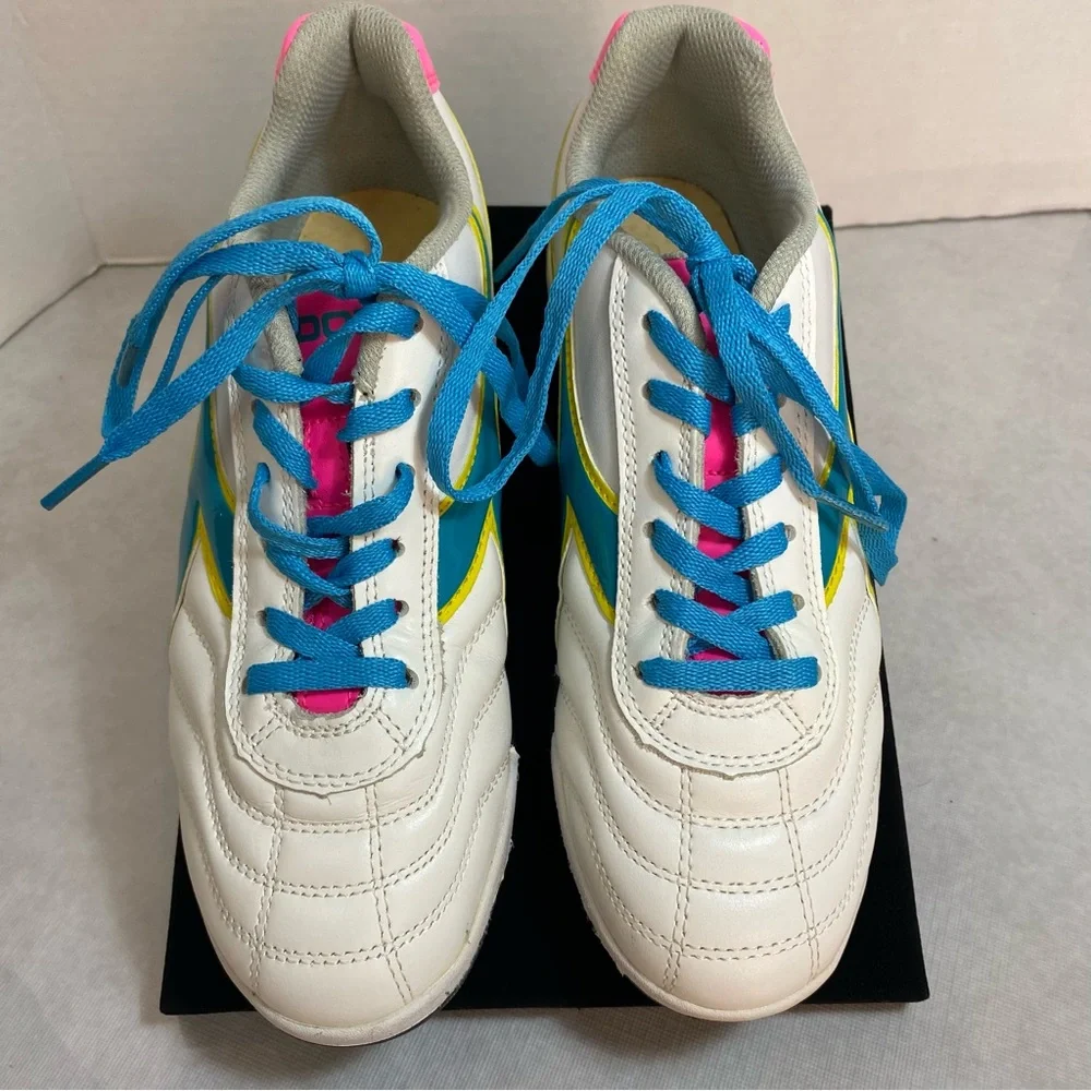 Diadora Turf Soccer Shoes White Teal Yellow Pink Women’s 6 EU 37